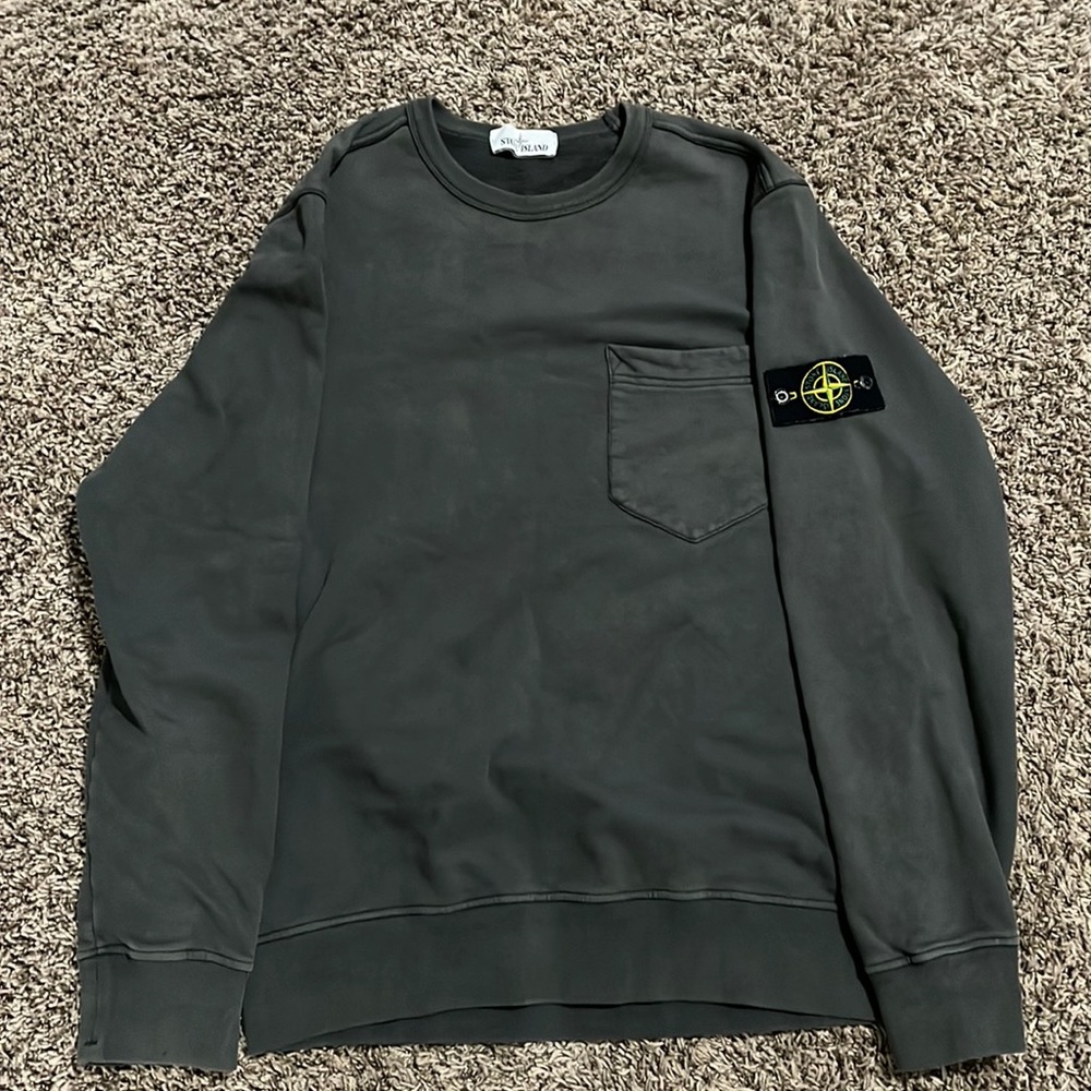STONE ISLAND: Long sleeve Crewneck - Picture 1 of 3